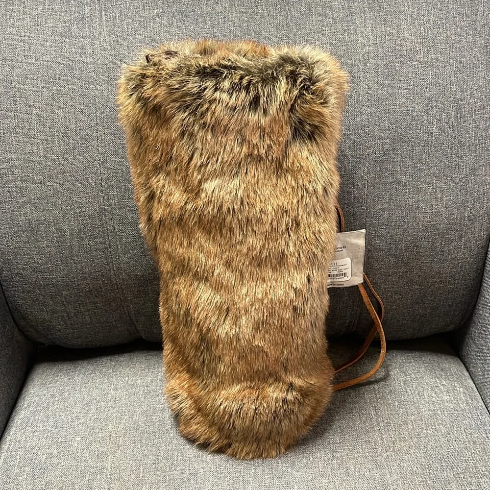 Restoration Hardware Faux Fur Wine Bag